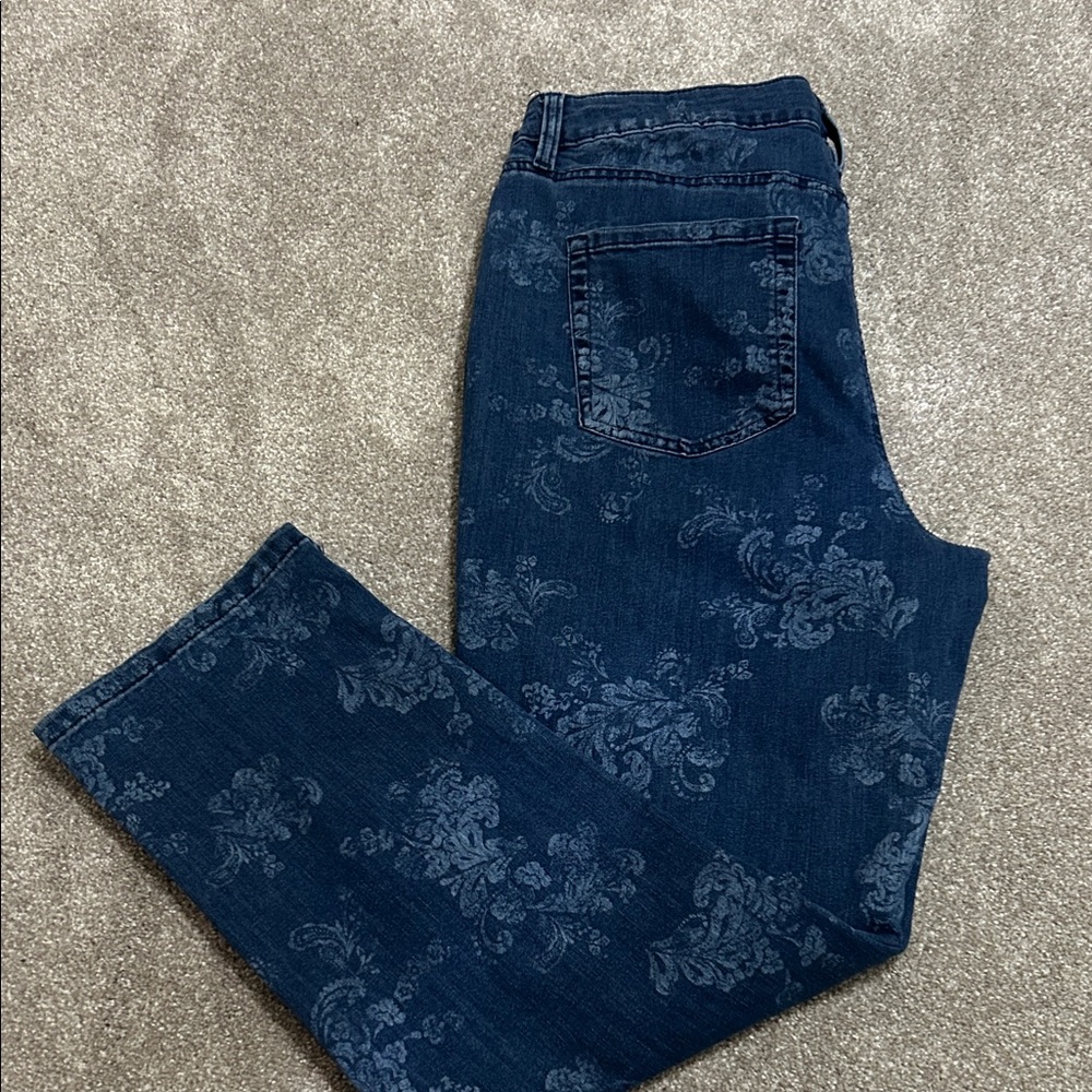 Style & Co. Dark Blue Floral Women's Jeans